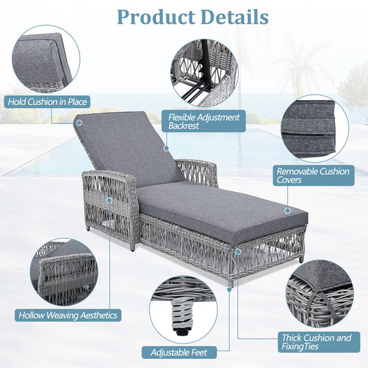 GO Outdoor Long Reclining Chaise
