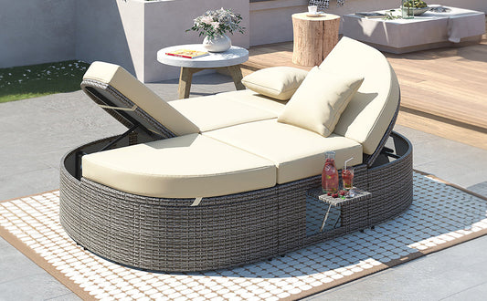 TOPMAX Outdoor Sun Bed Patio 2-Person Daybed