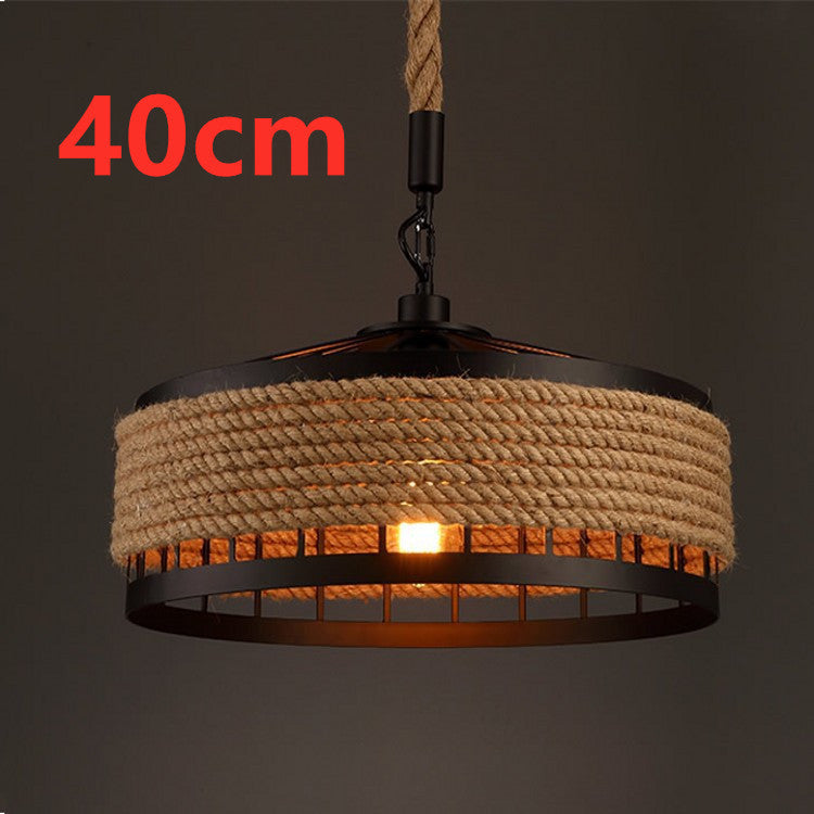 American Country Hemp Rope Chandelier