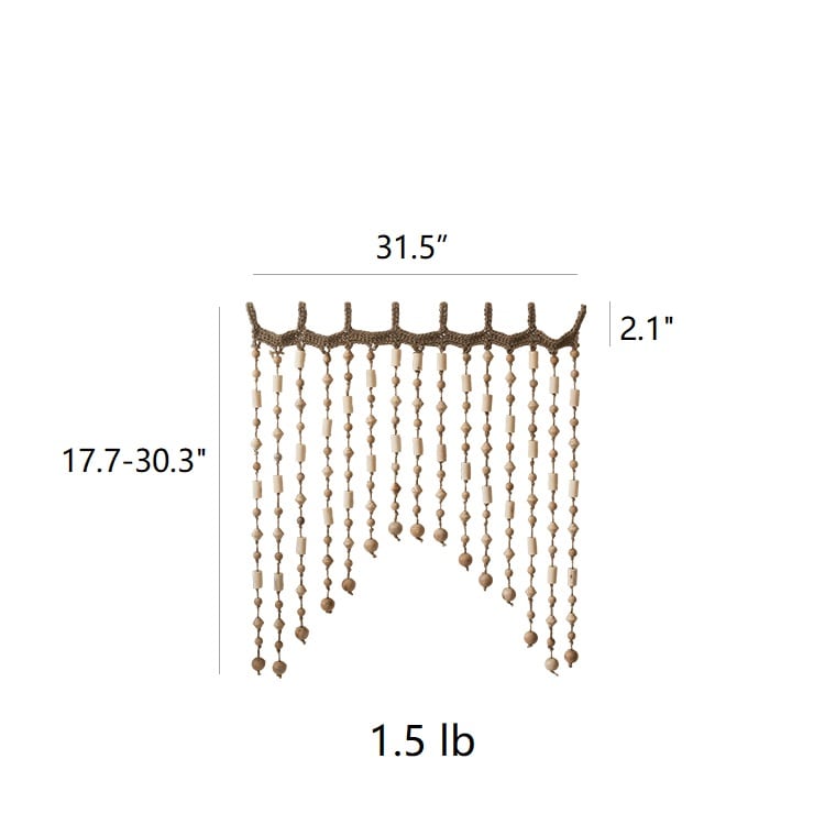 Wood & Hemp Beaded Door Curtain