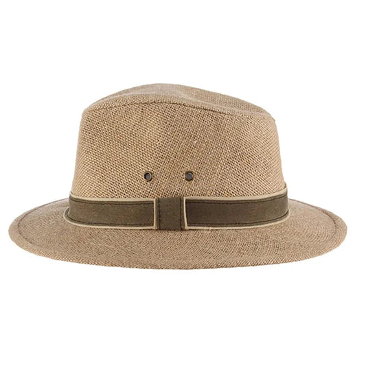 Hemp Straw Outback Fedora Hat