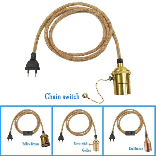 Retro Hemp Rope Braided Light