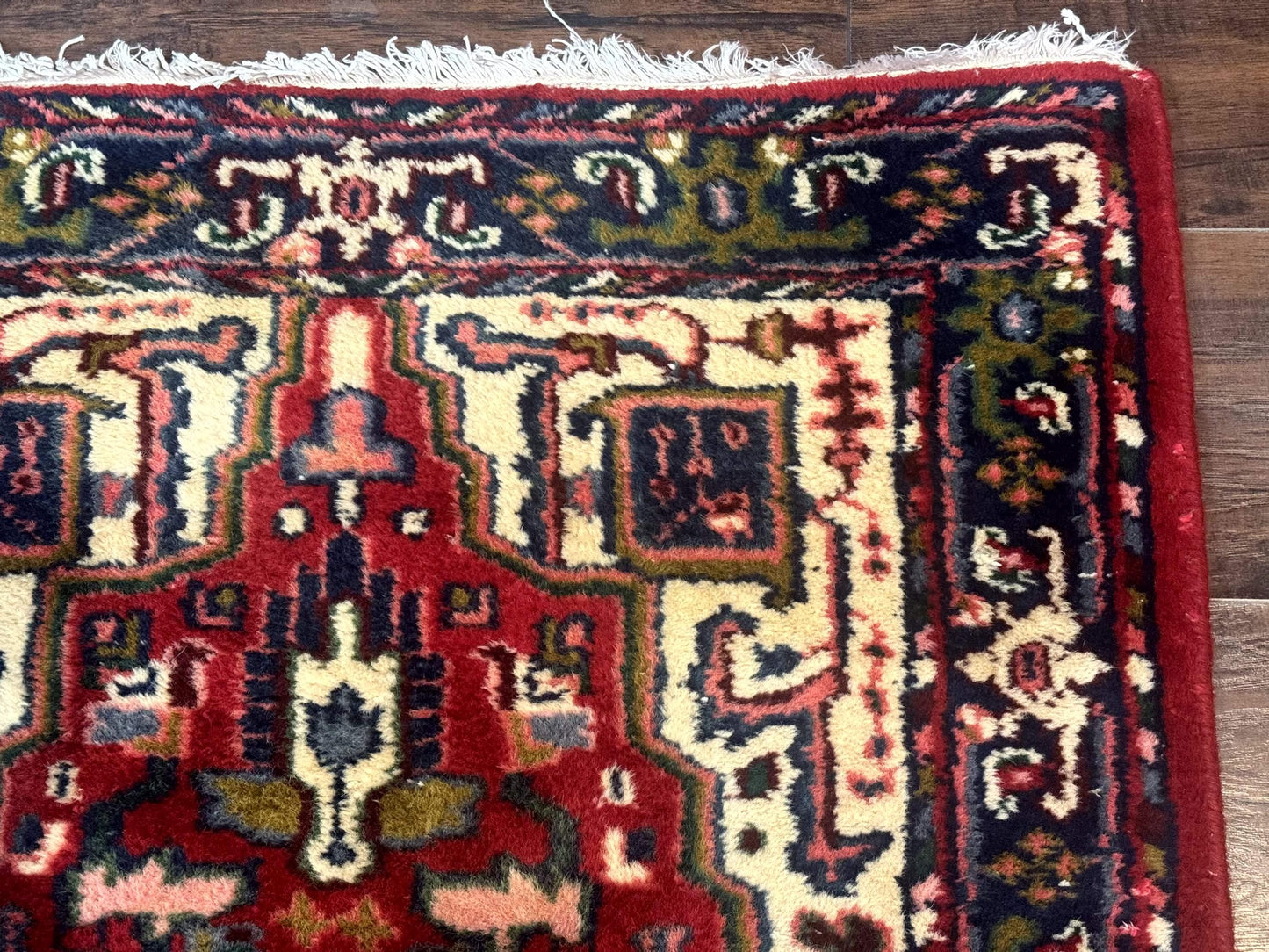 Vintage 1970s Indo Persian Heriz Runner Rug