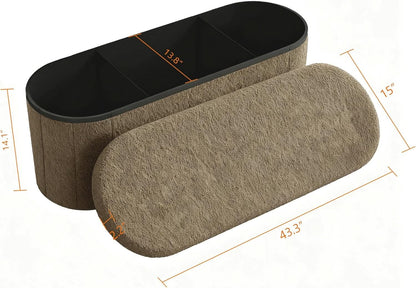 Folding Storage Ottoman