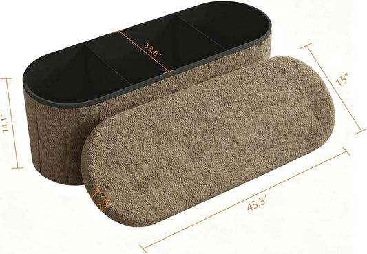 Folding Storage Ottoman