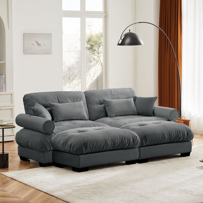 Super Comfort Oversized Modular Sectional Sofa With Movable Ottoman - Marijuana Mama