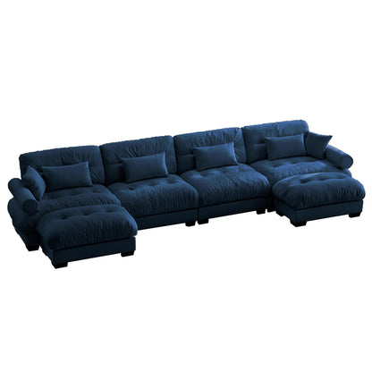 Super Comfort Oversized Modular Sectional Sofa With Movable Ottoman - Marijuana Mama