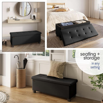 Black Forty Multifunctional Storage Bench