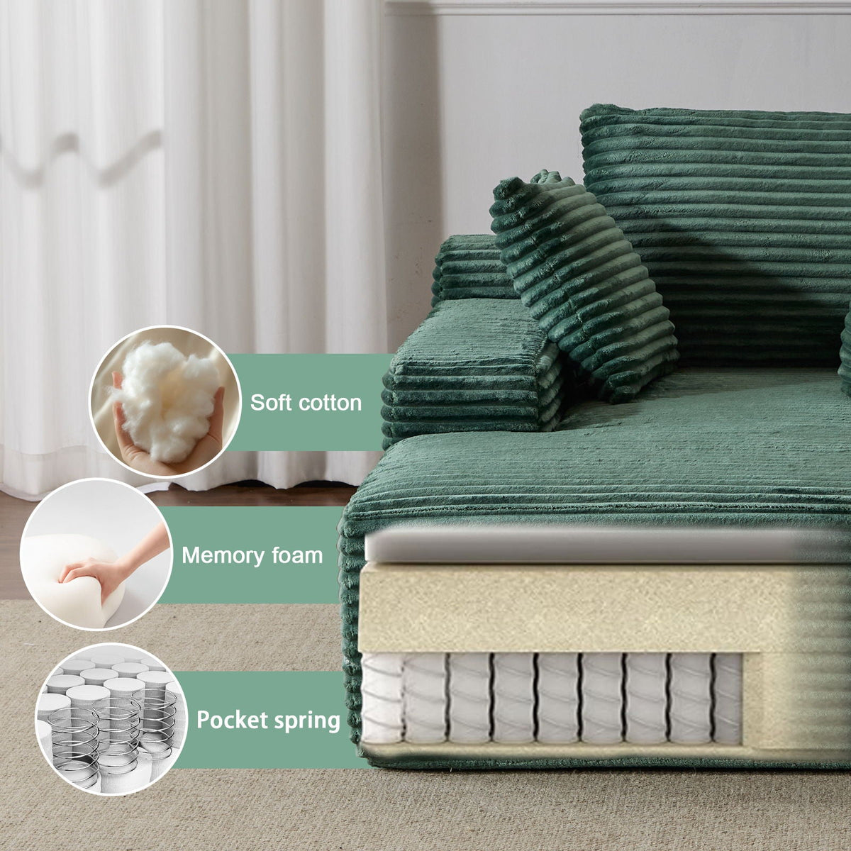 Oversized Chaise Lounge Chair Cozy Cloud Couch - Marijuana Mama
