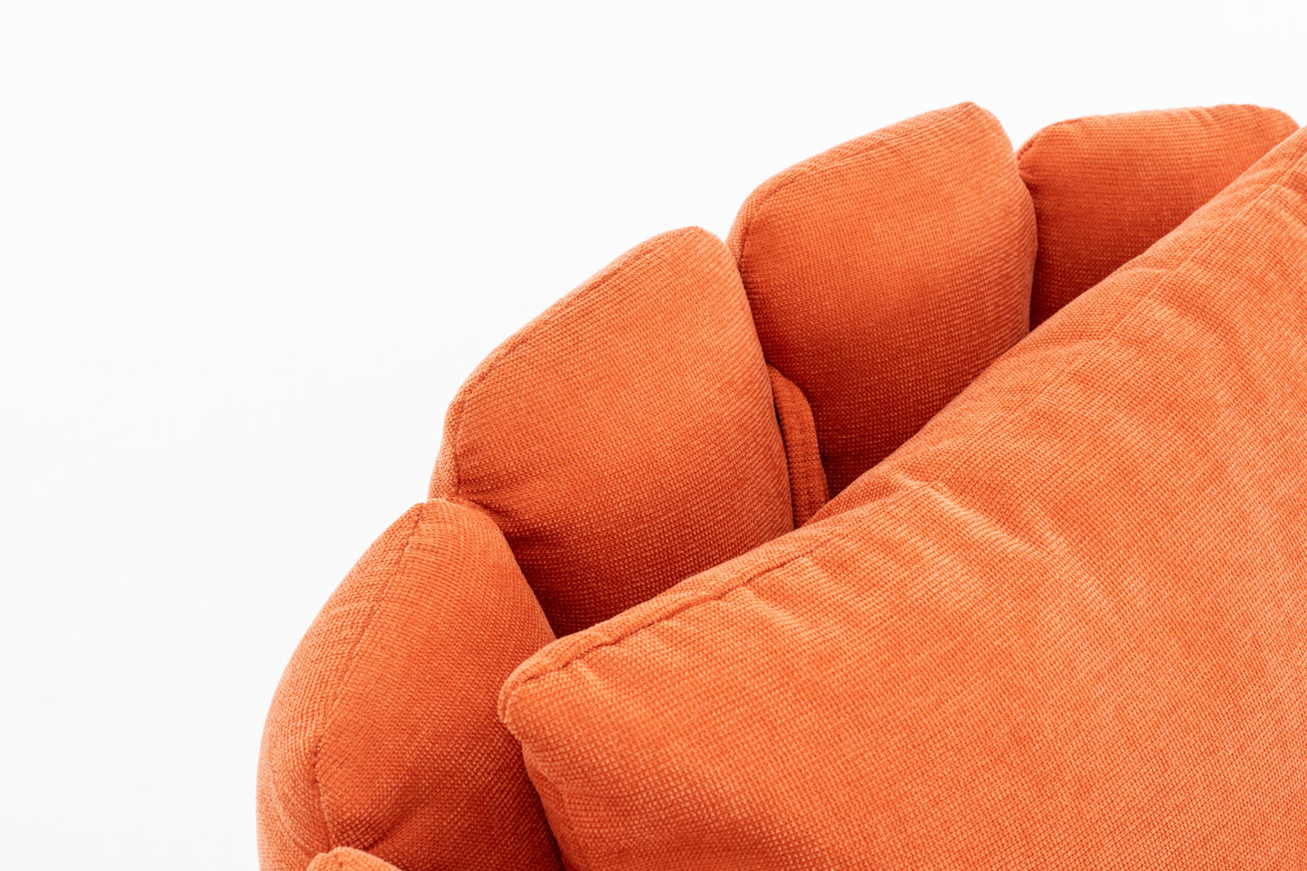 Chenille Orange Accent Chair