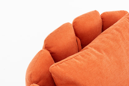 Chenille Orange Accent Chair