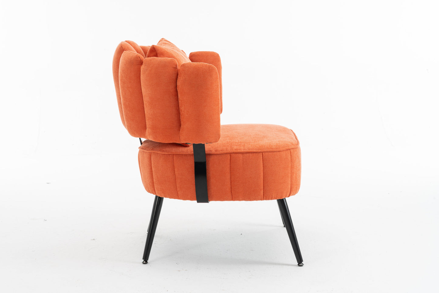 Chenille Orange Accent Chair