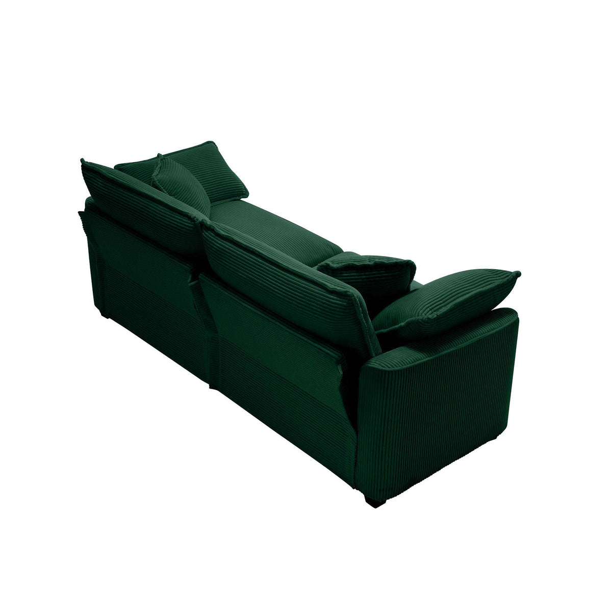 Modern 2 Seater With 4 Pillows, Upholstered Deep Seating Loveseat - Marijuana Mama