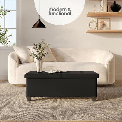 Black Forty Multifunctional Storage Bench