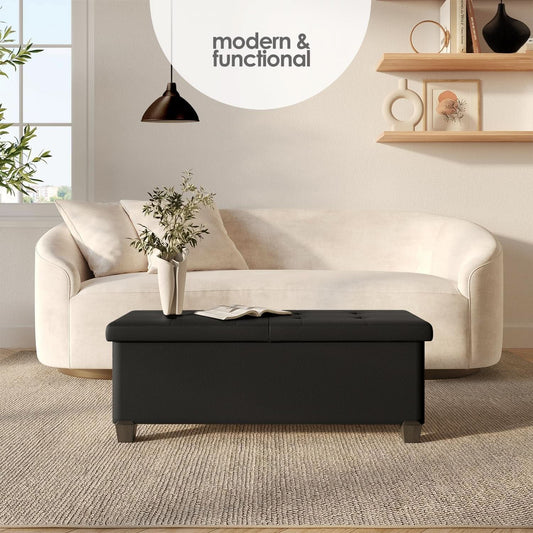 Black Forty Multifunctional Storage Bench