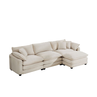 Modern Oversized Modular Cushion Sofa With Ottoman - Marijuana Mama