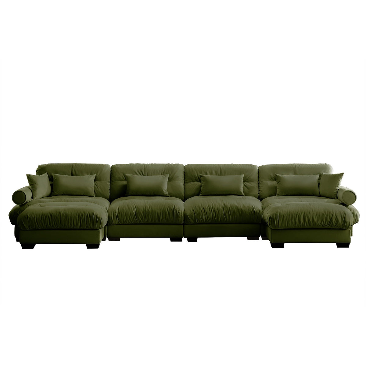 Super Comfort Oversized Modular Sectional Sofa With Movable Ottoman - Marijuana Mama