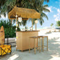 GO Hawaiian-style Bar Height Patio Set with PE Grass Canopy