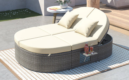 TOPMAX Outdoor Sun Bed Patio 2-Person Daybed