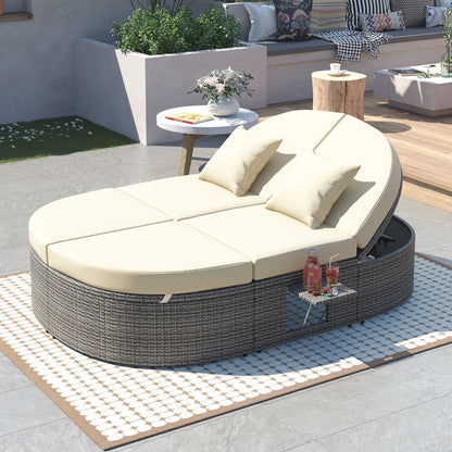 TOPMAX Outdoor Sun Bed Patio 2-Person Daybed