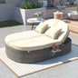 TOPMAX Outdoor Sun Bed Patio 2-Person Daybed