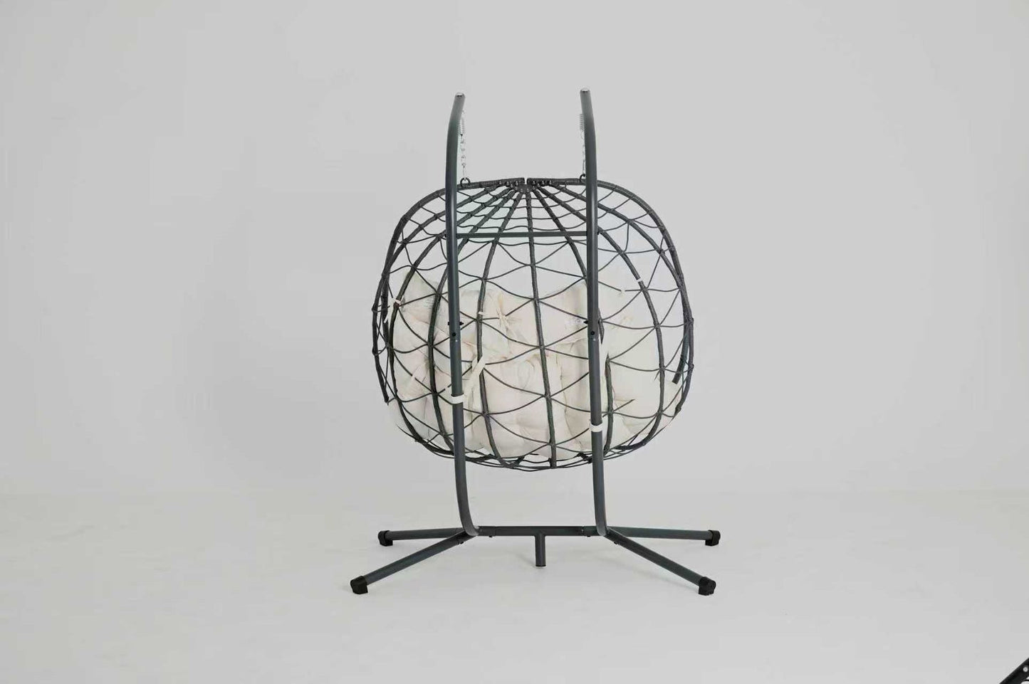 2 Persons Egg Chair with Stand Indoor / Outdoor Swing Chair
