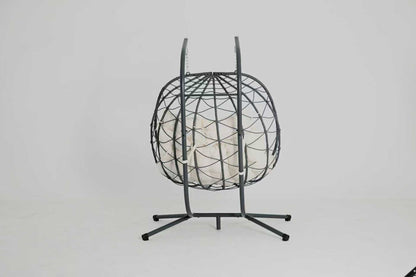 2 Persons Egg Chair with Stand Indoor / Outdoor Swing Chair