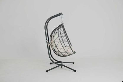 2 Persons Egg Chair with Stand Indoor / Outdoor Swing Chair