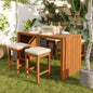 5 Piece Outdoor Bar Set and Wood Bar