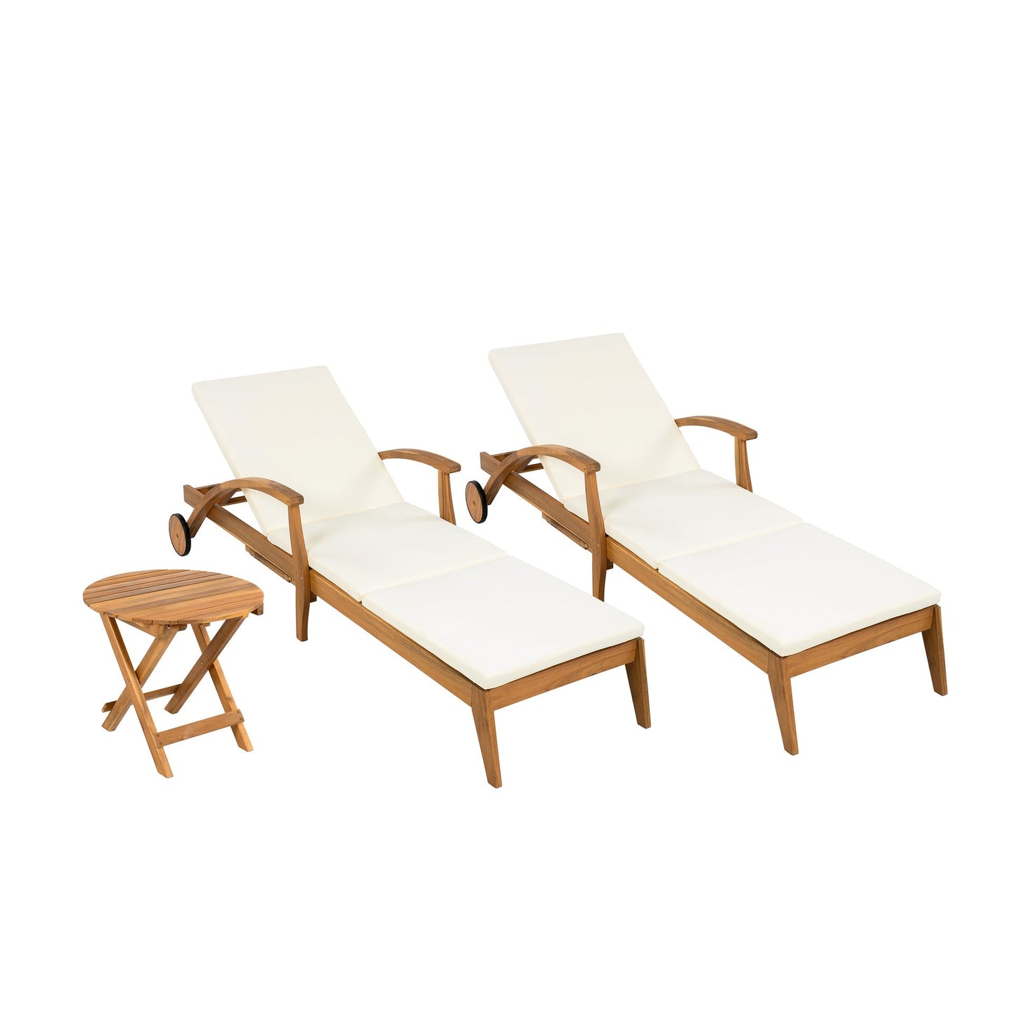 OUTDOOR RECLINER & SIDE TABLE SET