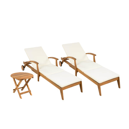 OUTDOOR RECLINER & SIDE TABLE SET