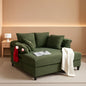 Oversized Corduroy Lounge Chair With Armrests