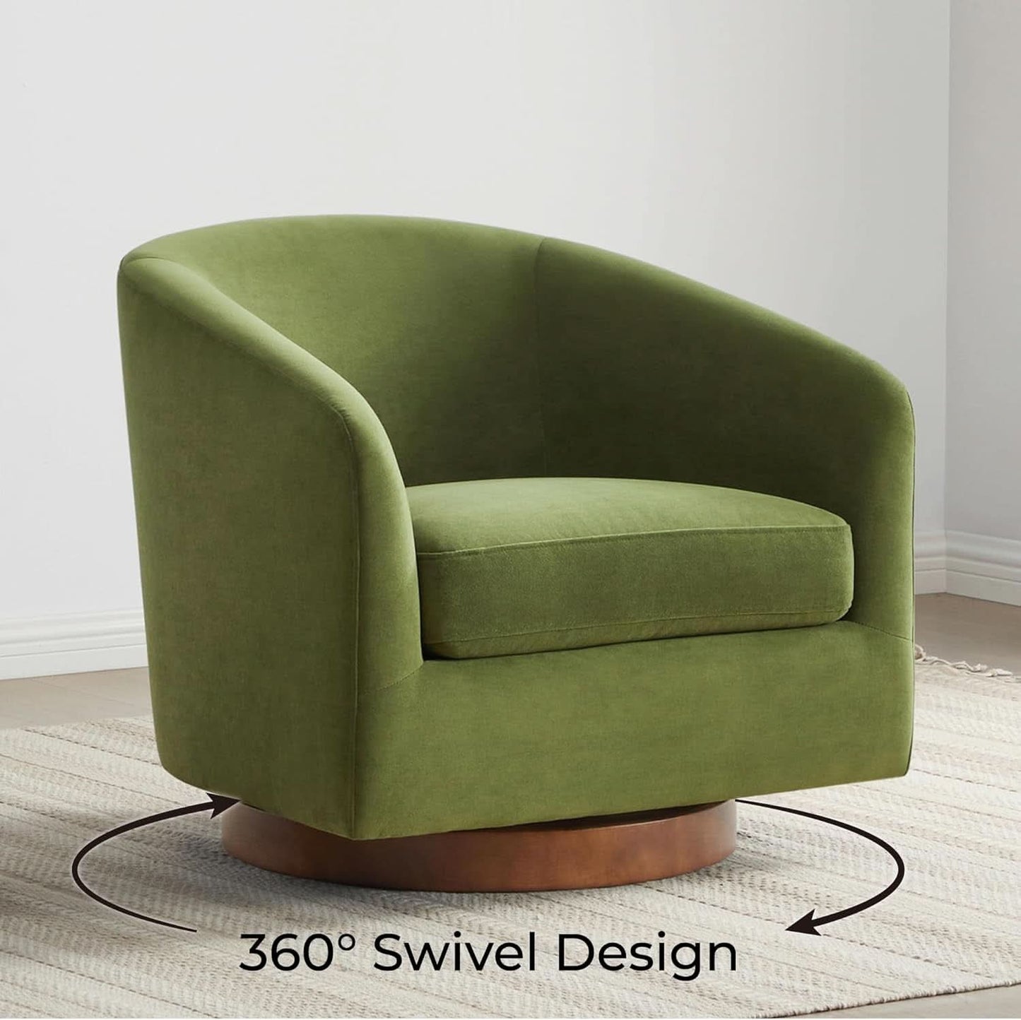 Forest Green Velvet Swivel Accent Chair Collection