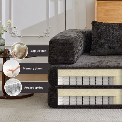 Convertible Floor Sofa Bed With Fixed Shape Frame For Living Room - Marijuana Mama