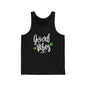 "Good Vibes" Marijuana Leaf Jersey Tank Top