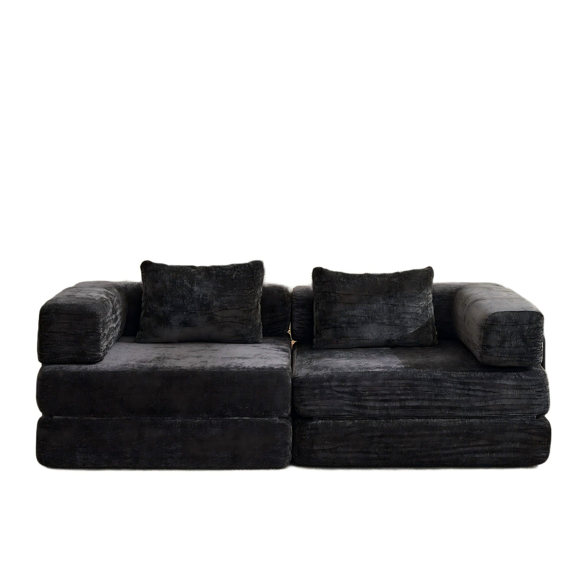 Convertible Floor Sofa Bed With Pillow Back Support Armrest - Marijuana Mama