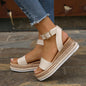 Summer Sandals Buckle Strap Hemp Wedges