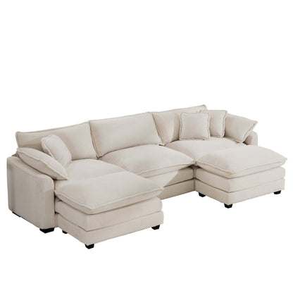 Modern Oversized Modular Cushion Sofa With Ottoman - Marijuana Mama
