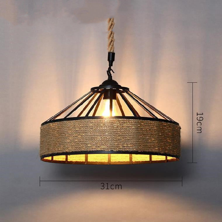 Retro Industrial Style Hemp Chandelier
