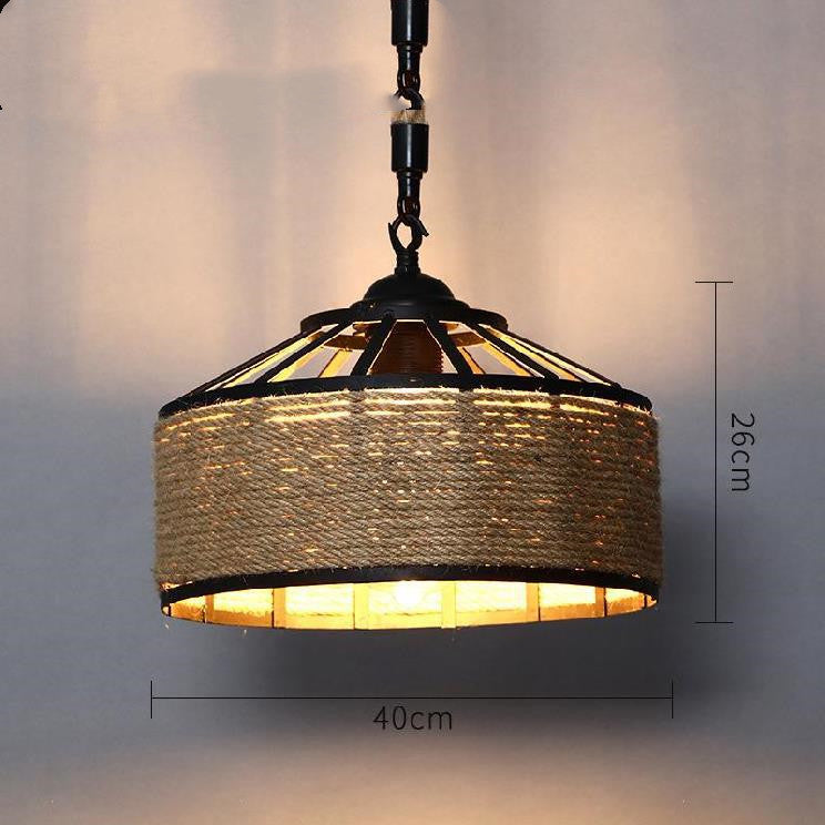 Retro Industrial Style Hemp Chandelier