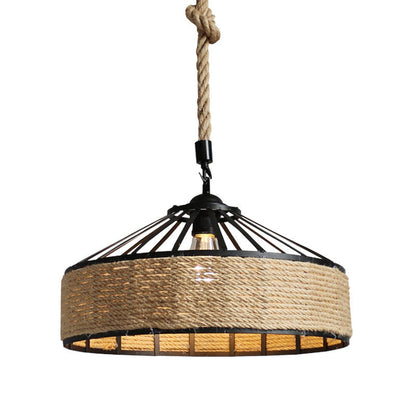 American Country Hemp Rope Chandelier