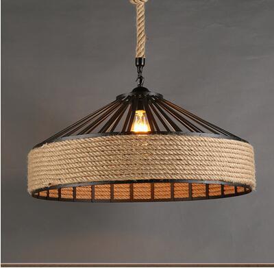 American Country Hemp Rope Chandelier