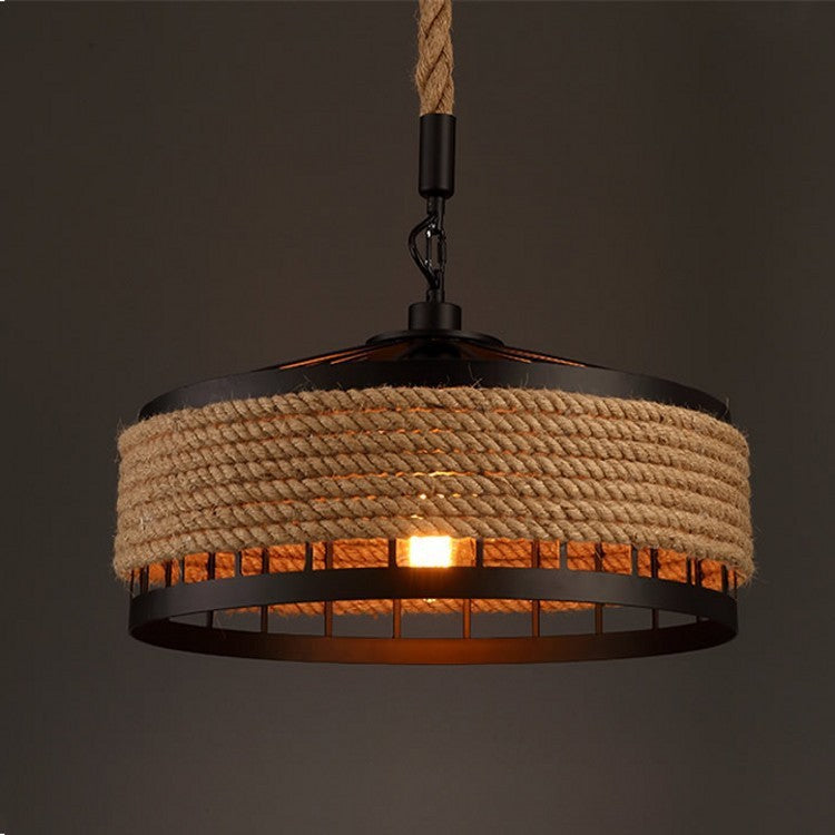 American Country Hemp Rope Chandelier