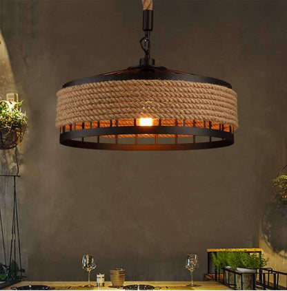 American Country Hemp Rope Chandelier