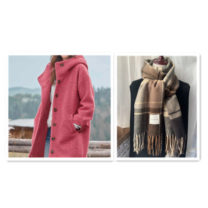 Women's Tweed Medium-length Trench Coat