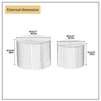 Nested Stash Table Set of 2