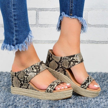 European Wedge Hemp Rope Sandals