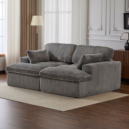 Double Chaise Lounge Chair, Oversized Upholstered Sleeper Cloud Couch - Marijuana Mama