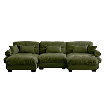 Super Comfort Oversized Modular Sectional Sofa With Movable Ottoman - Marijuana Mama