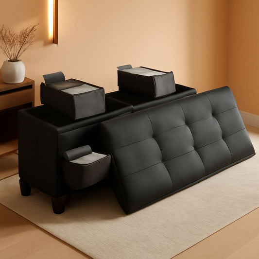 Black Forty Multifunctional Storage Bench